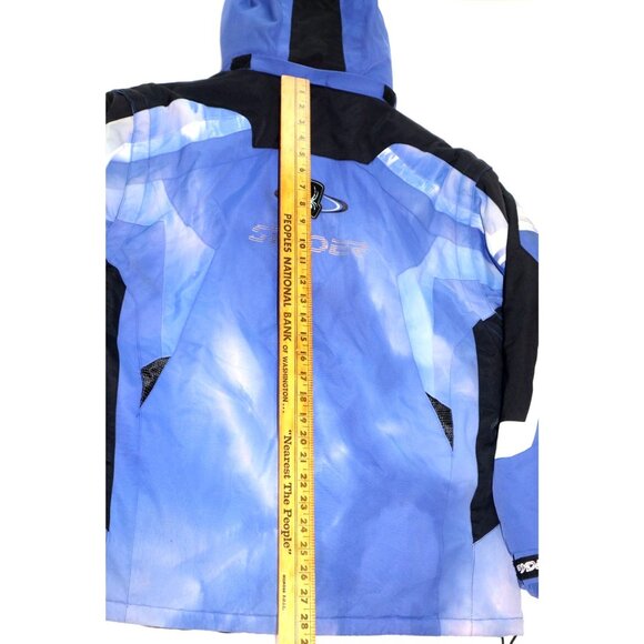Spyder Dermizax EV Ski Jacket Xstatic Insulation Blue Spider Web Y2K Techcore - Picture 10 of 13